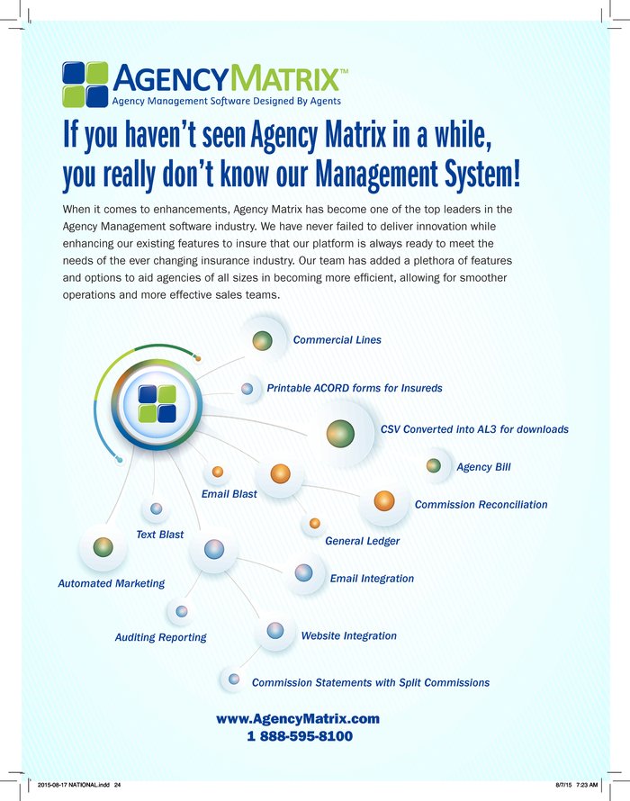 Agency Matrix ad in Insurance Journal Agency Matrix ad in Insurance Journal