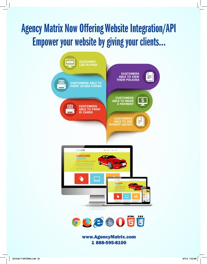 Agency Matrix ad in Insurance Journal Agency Matrix ad in Insurance Journal